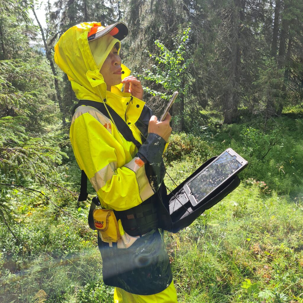 Inventering av skogsbestånd med hjälp av Fieldmaps.